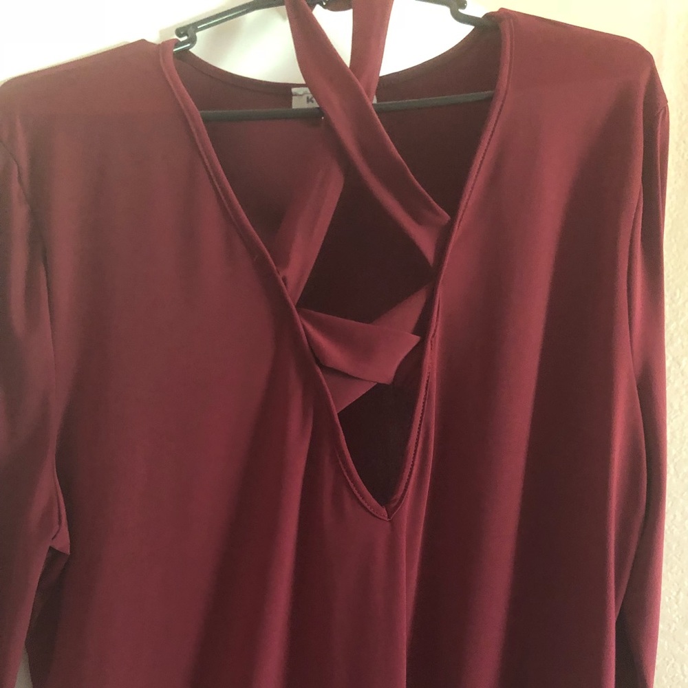 Burgundy leotard